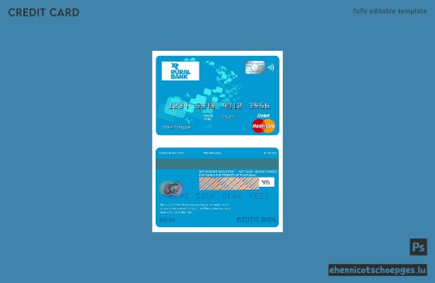 Beispielvorschau für eine Mastercard der Australia Rural Bank